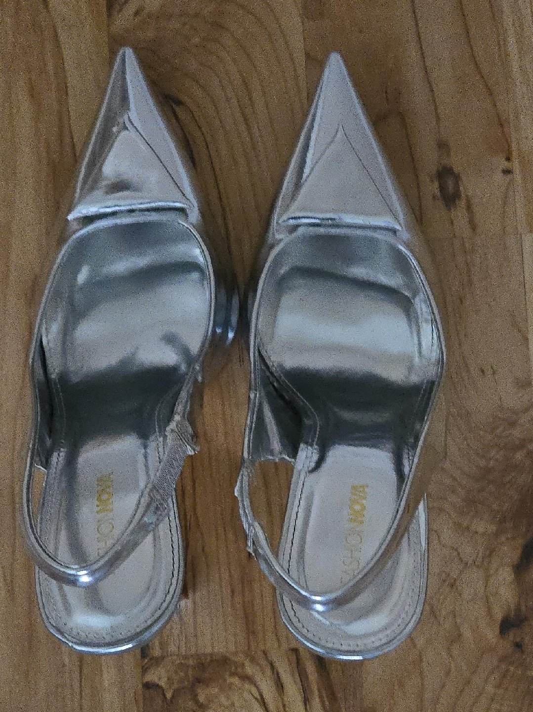 Fashion Nova Silver Heels