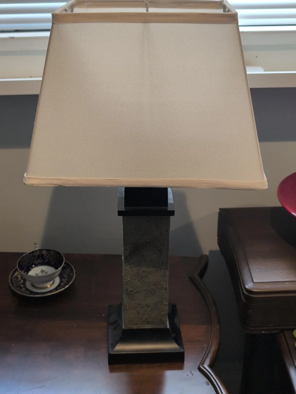 Table Lamp with Beige Shade