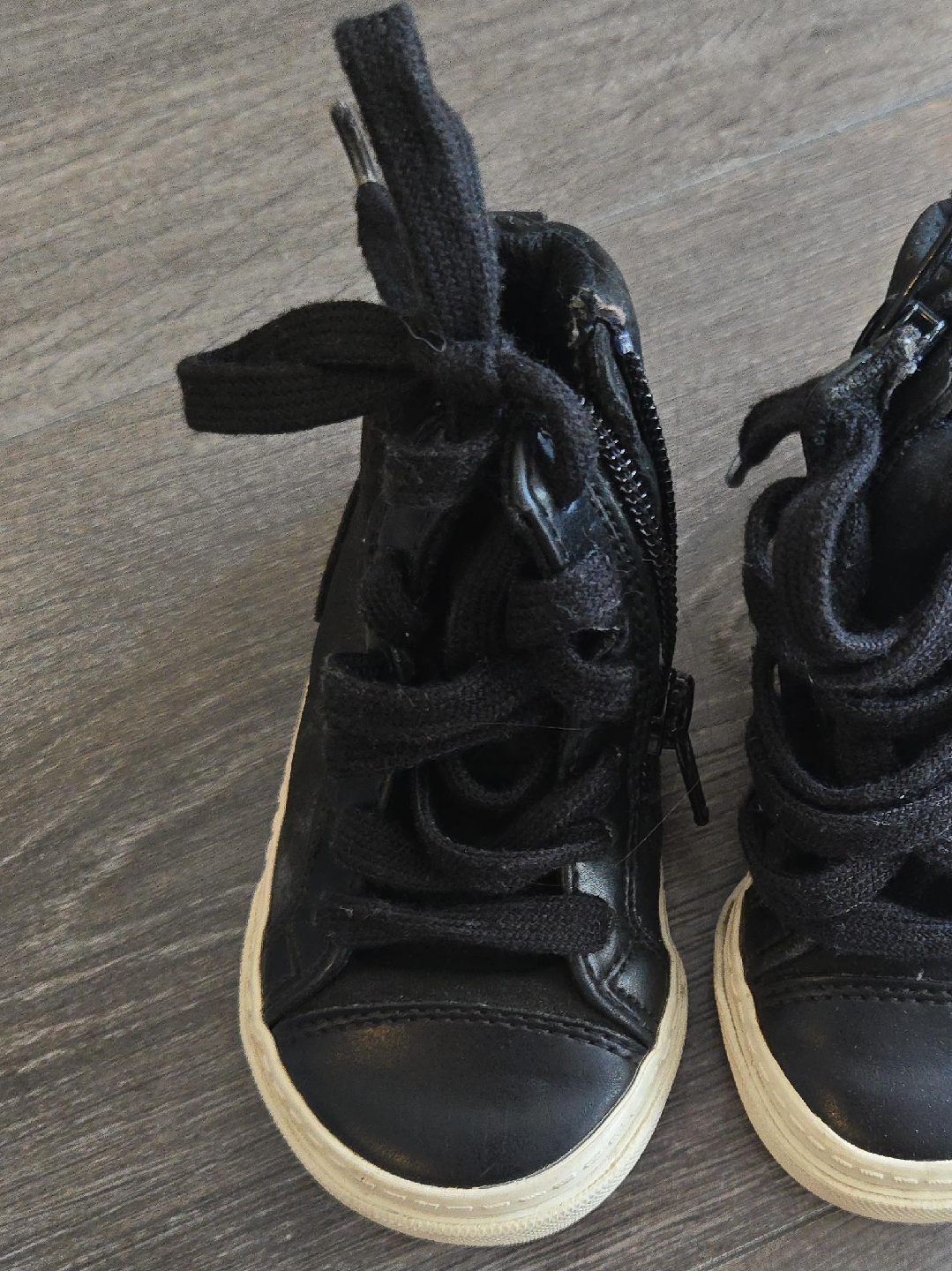Black High Top Sneakers - Size 5 Toddler - photo 2