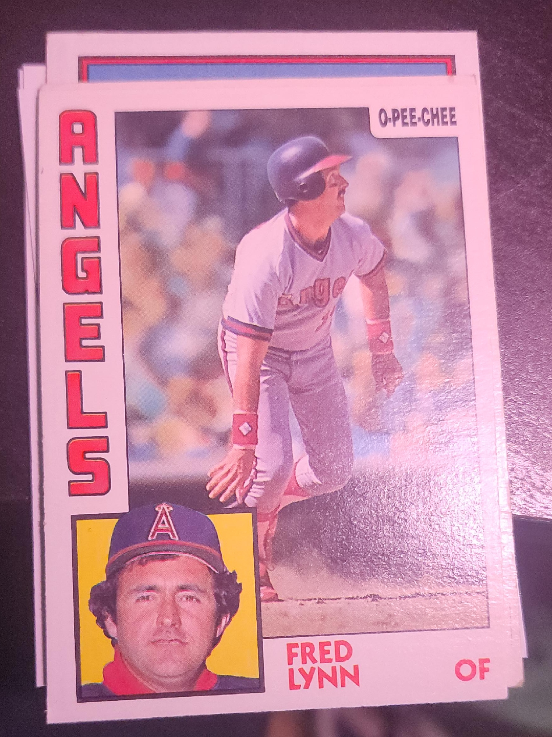 O-Pee-Chee Fred Lynn Angels Baseball Card image indicator(1)