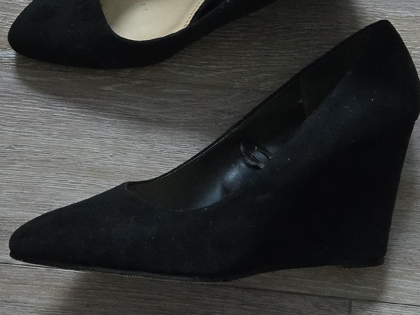 Forever 21 Black Wedge Heels - Size 8 - photo 2
