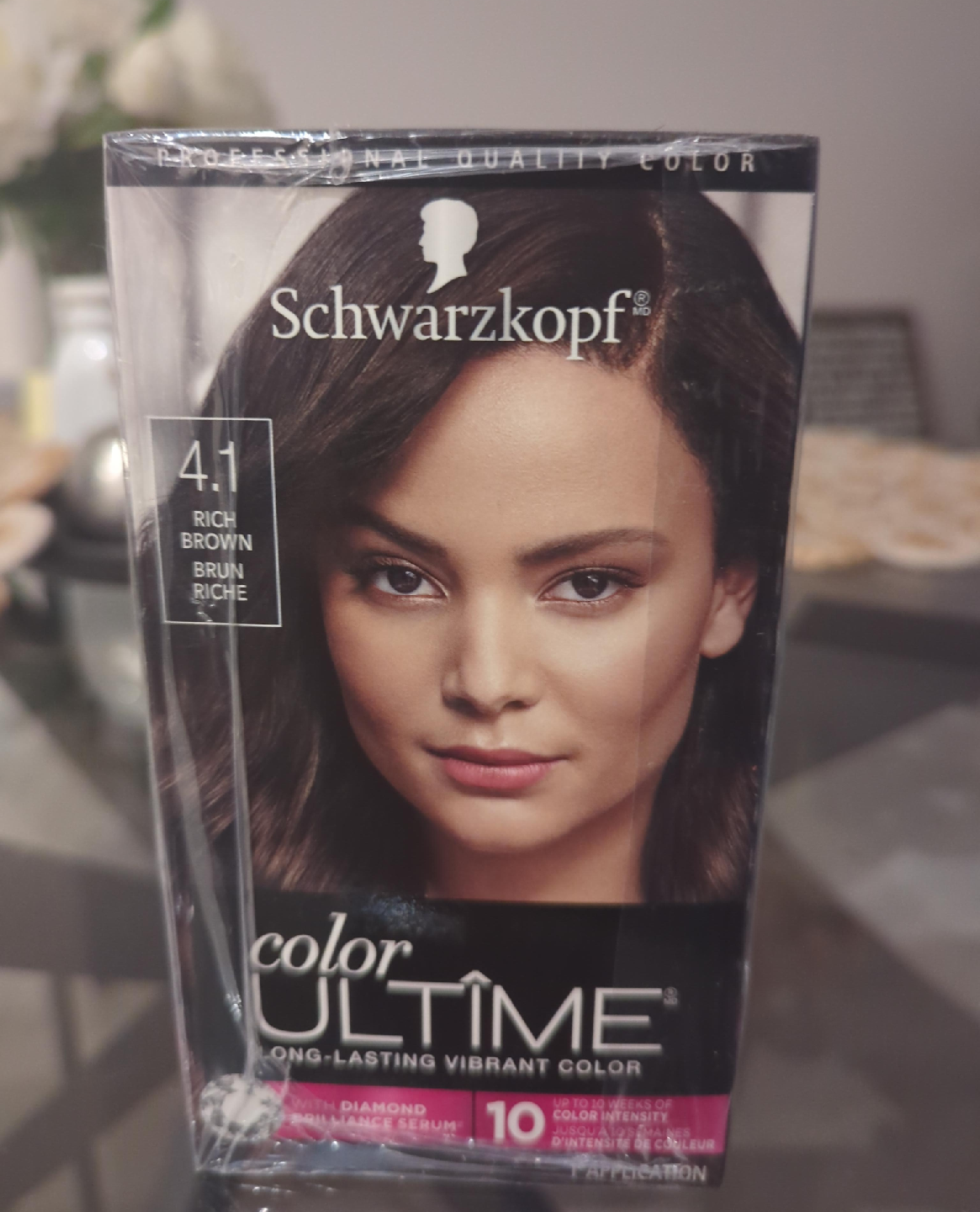 3 Packs of Schwarzkopf Color Ultime 4.1 Rich Brown Hair Dye