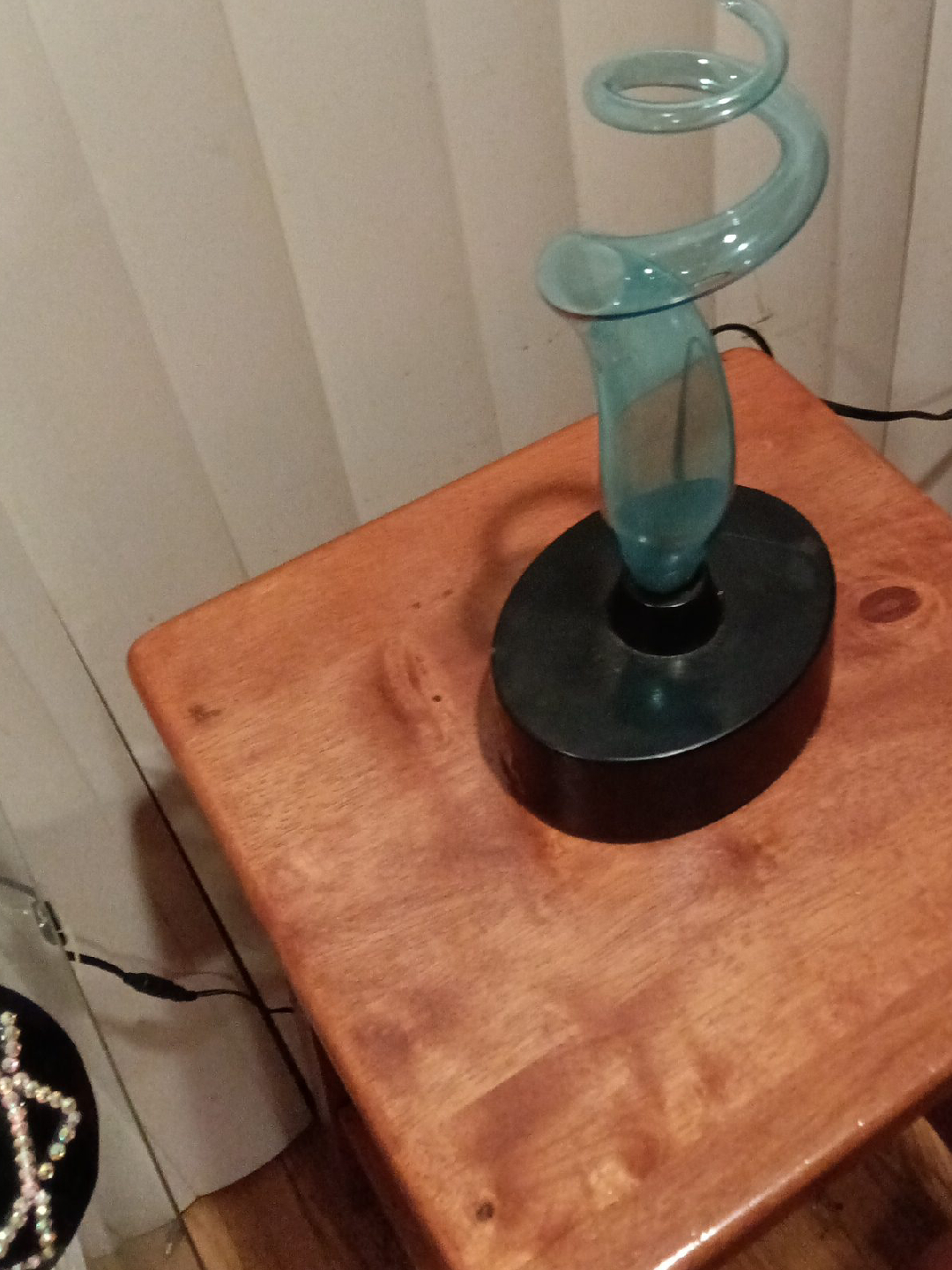 Blue Glass Swirl Table Lamp thumbnail