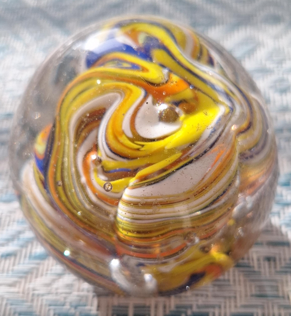 Decorative Swirl Glass Marble Paperweight