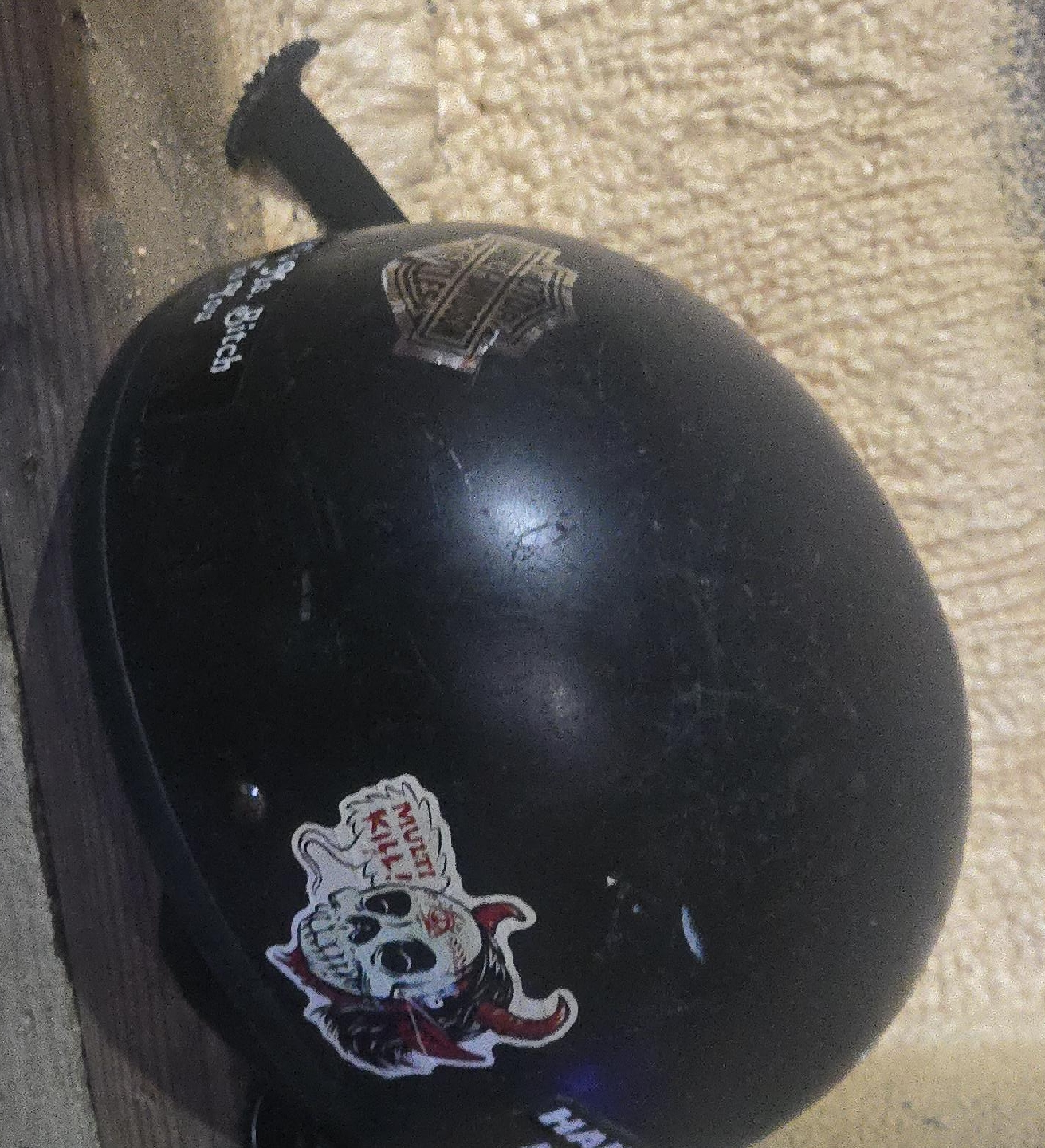 Black Helmet with Harley Davidson Logo thumbnail