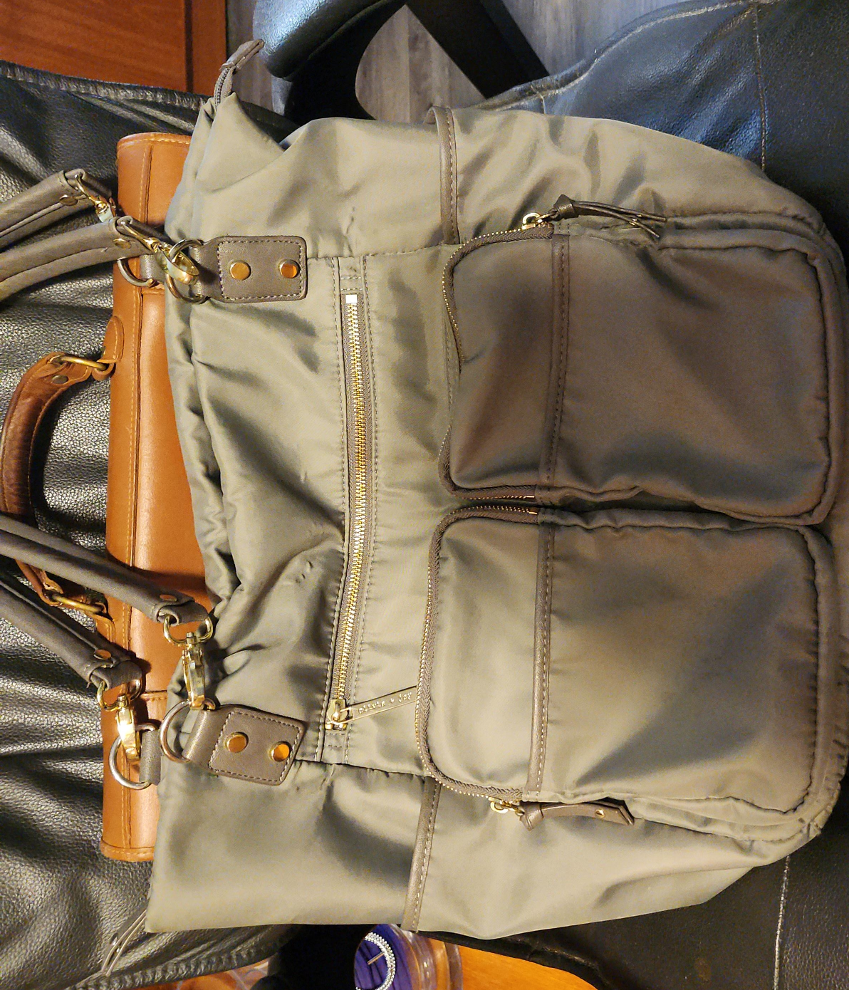Grey fabric tote 8 thumbnail