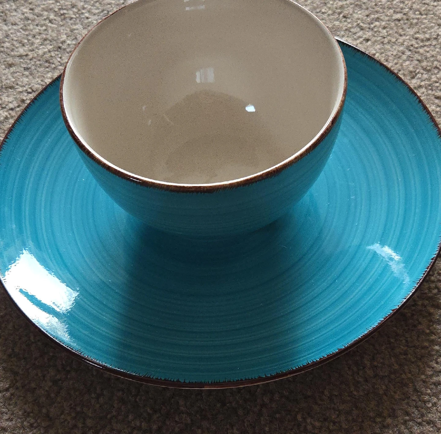 Turquoise Bowl and Plate Set thumbnail