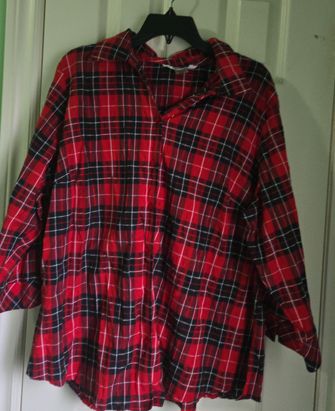 Red Plaid Flannel Shirt thumbnail