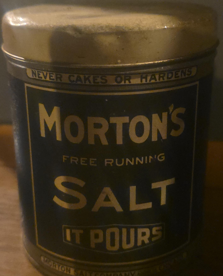 Vintage Morton's Free Running Salt Tin