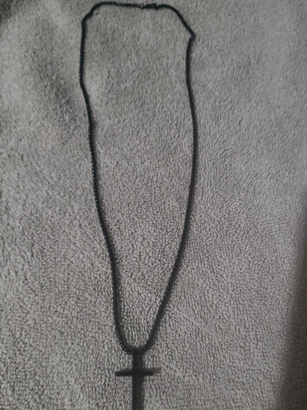 Black Cross Pendant Necklace thumbnail
