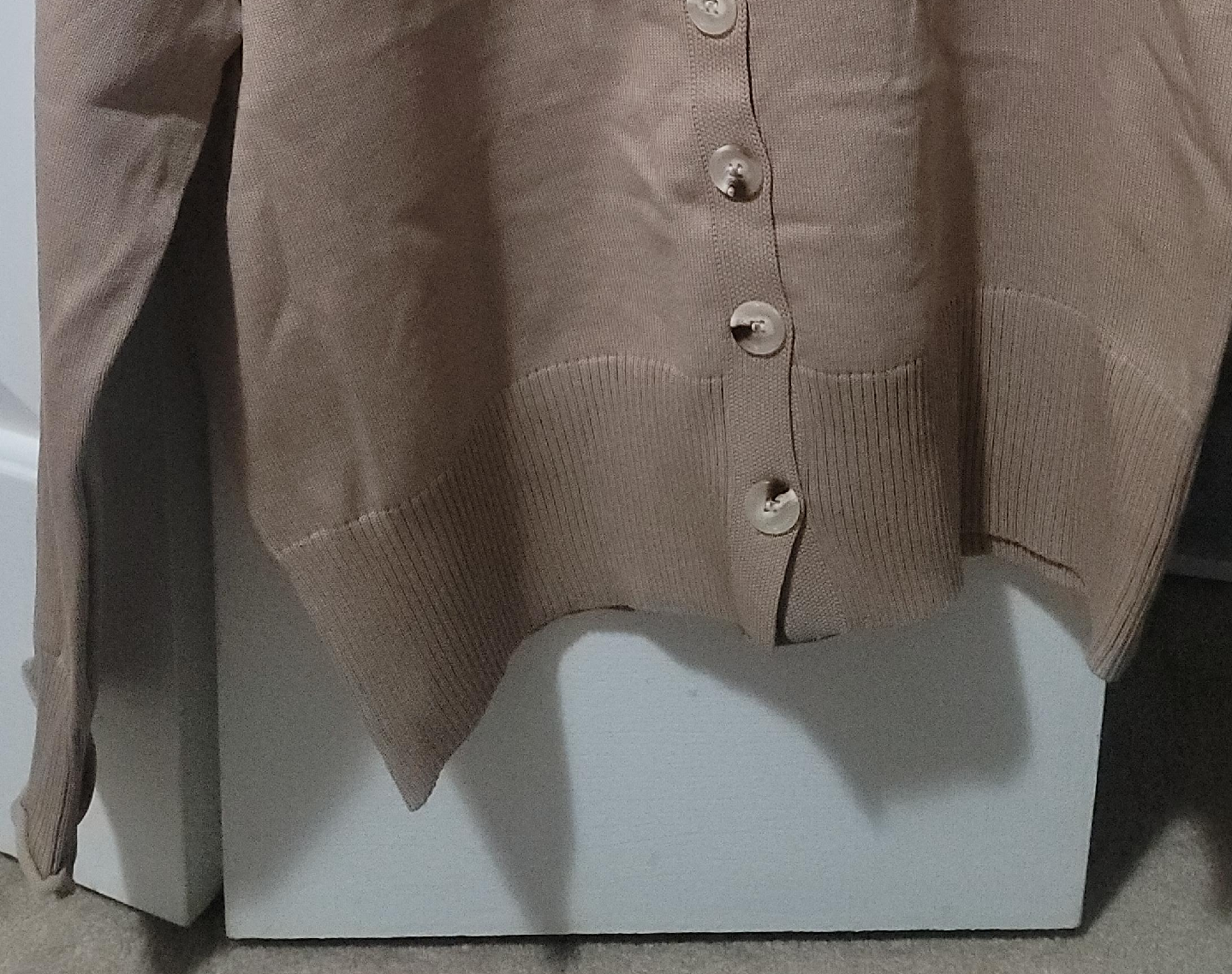 Beige Knit Cardigan and Pants Set thumbnail