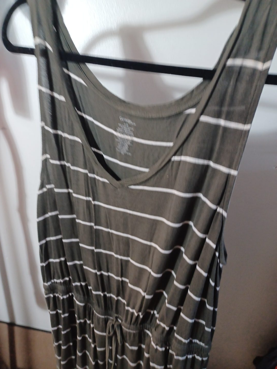 George Olive Green Striped Romper - Size Medium image indicator(1)