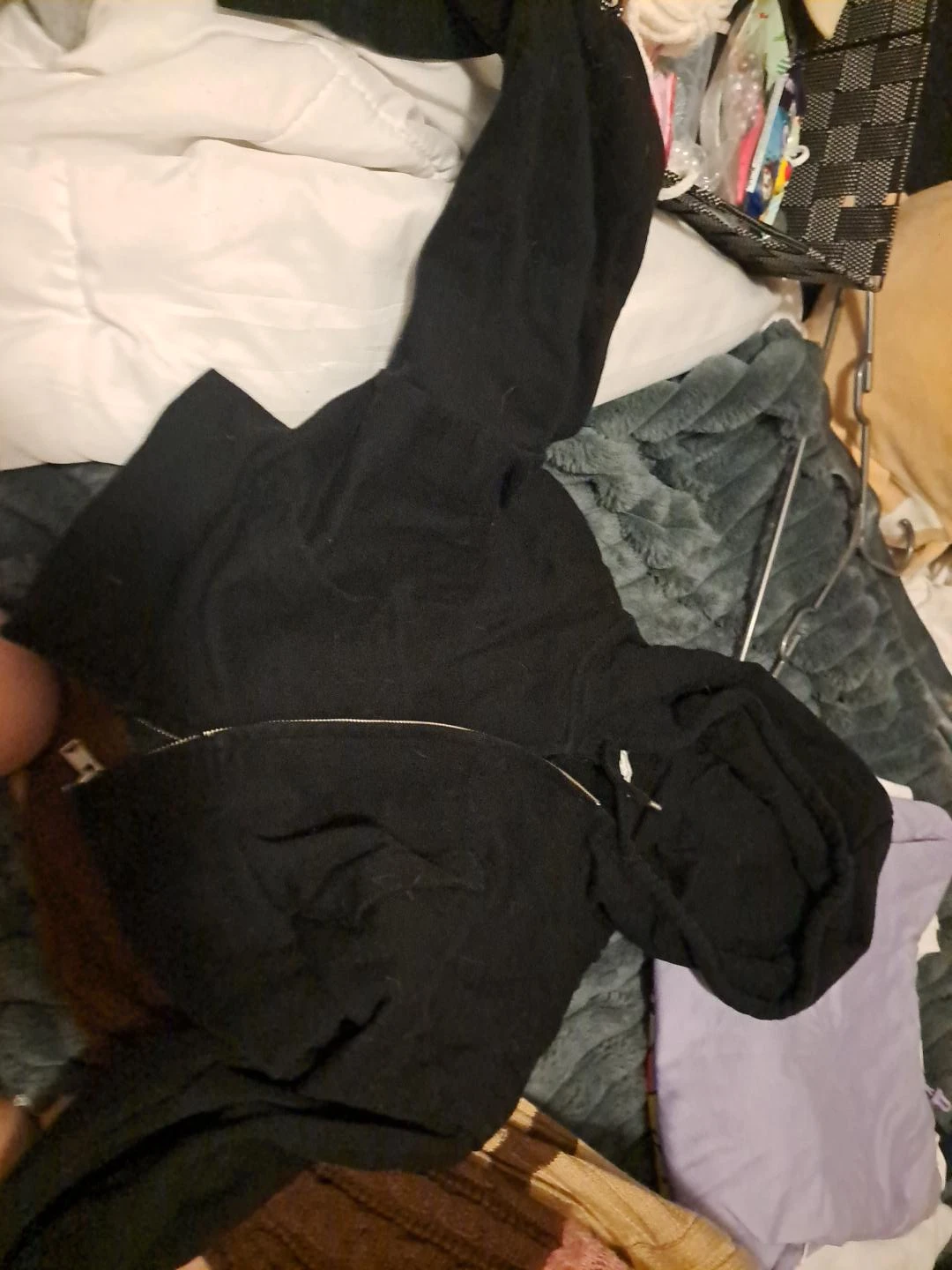 Black Zip-Up Hoodie