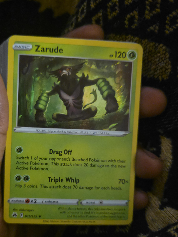 Zarude Pokemon Card