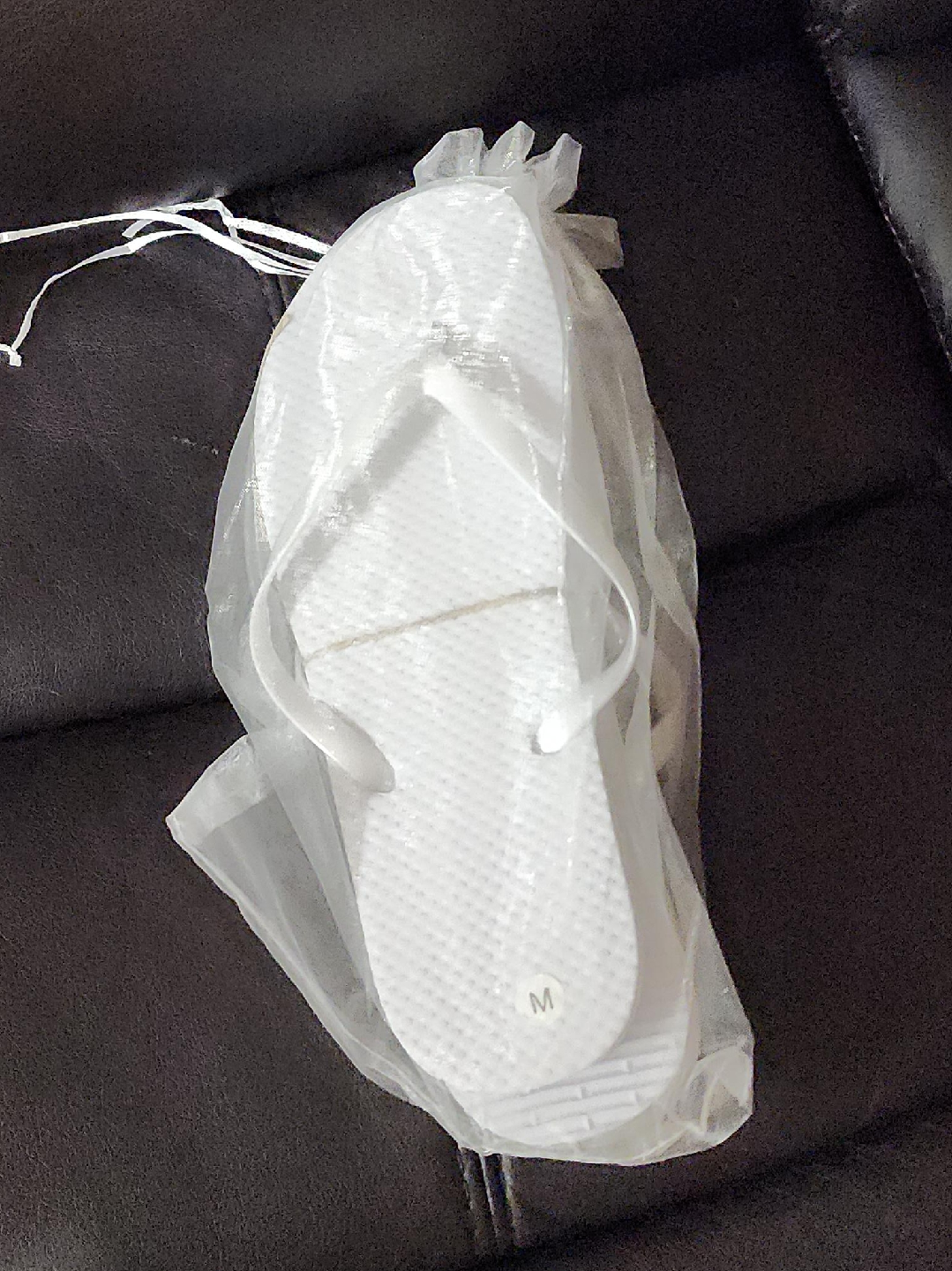 White Flip Flops - Size M