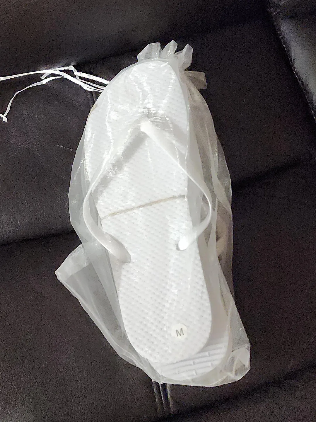 White Flip Flops - Size M