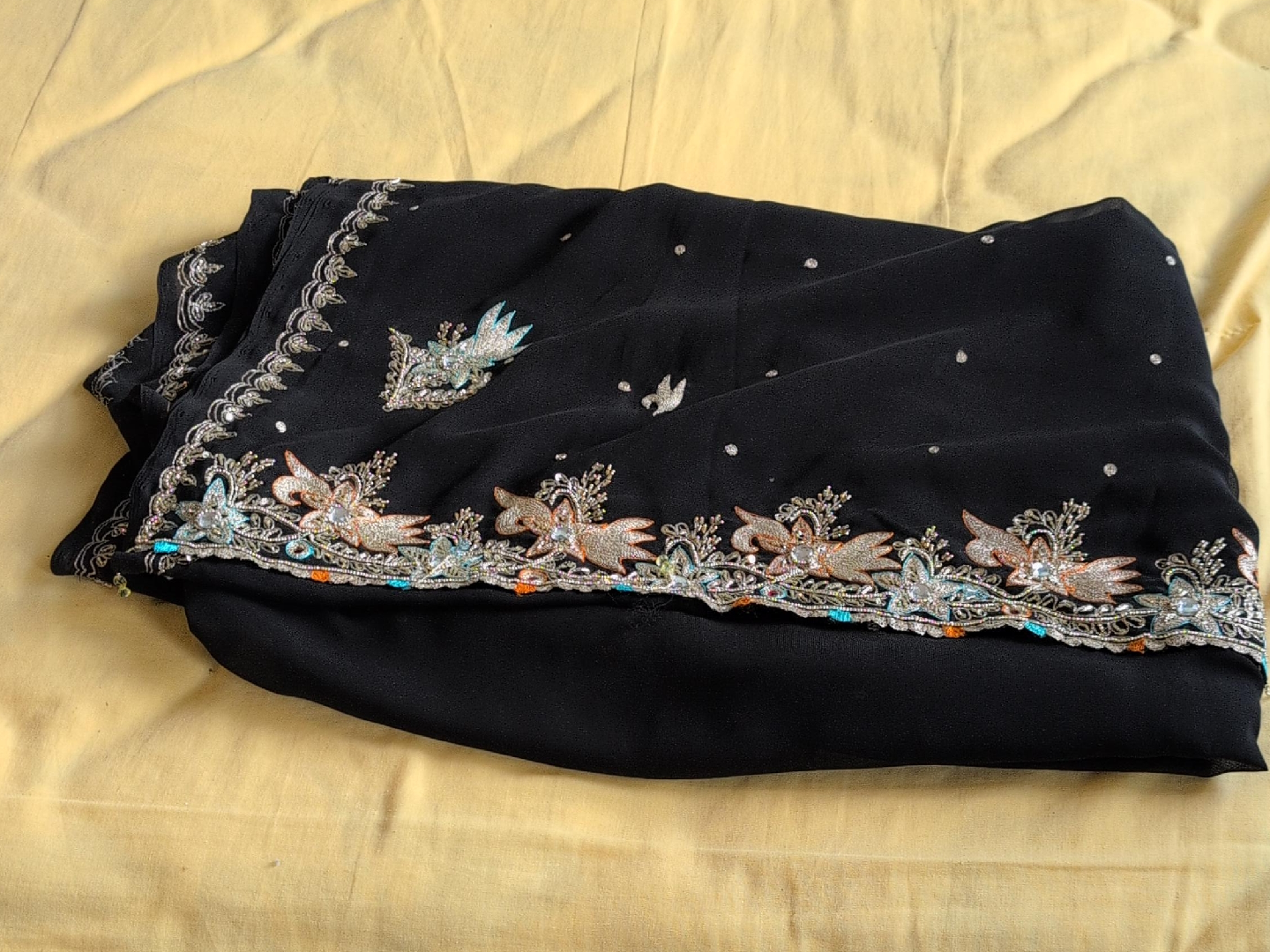 Black Embroidered Saree thumbnail