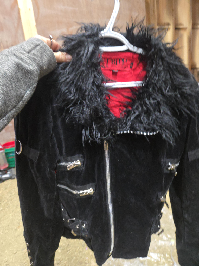 Tripp NYC Black Jacket with Faux Fur Collar thumbnail