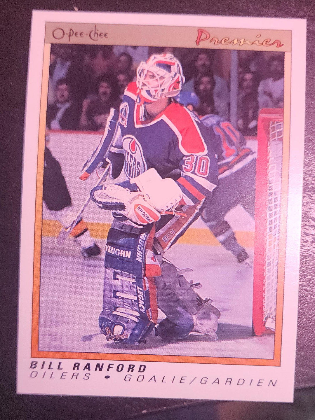 Bill Ranford Oilers Goalie O-Pee-Chee Premier Card thumbnail