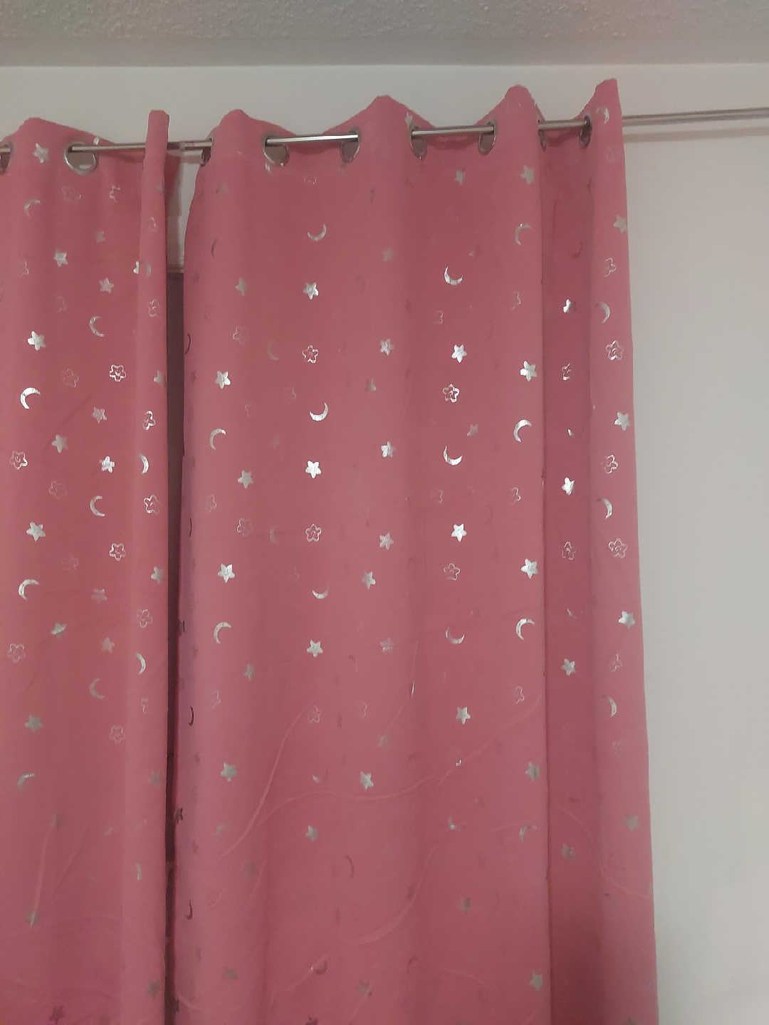 Pink Star & Moon Blackout Curtains thumbnail