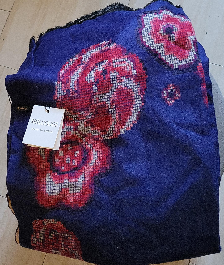 Shiluouge Floral Scarf - New with Tags thumbnail