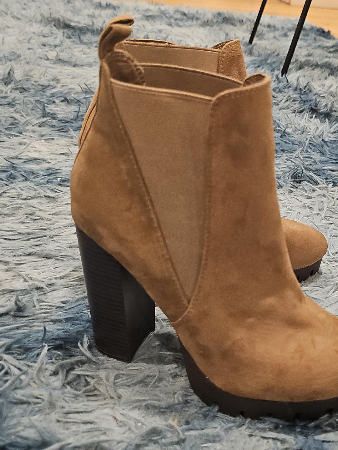 WILD DIVA Brown Heeled Ankle Boots, Size 6.5