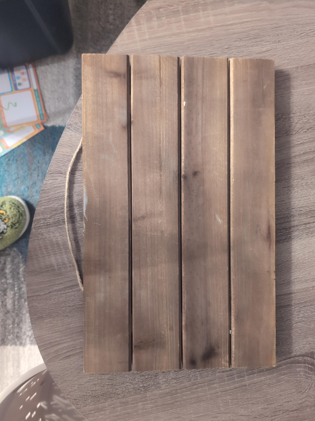 Wooden Wall Decor with Rope Handle