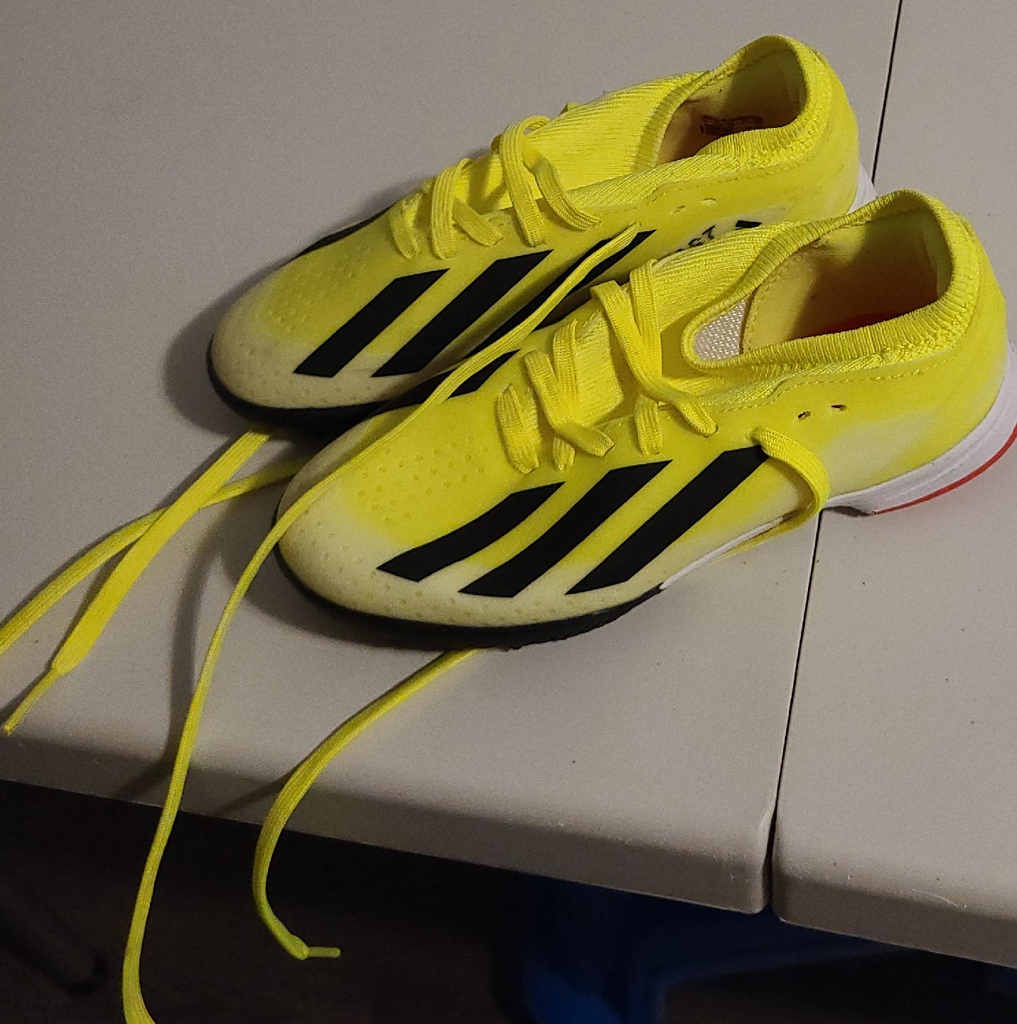 Adidas Yellow Soccer Cleats thumbnail