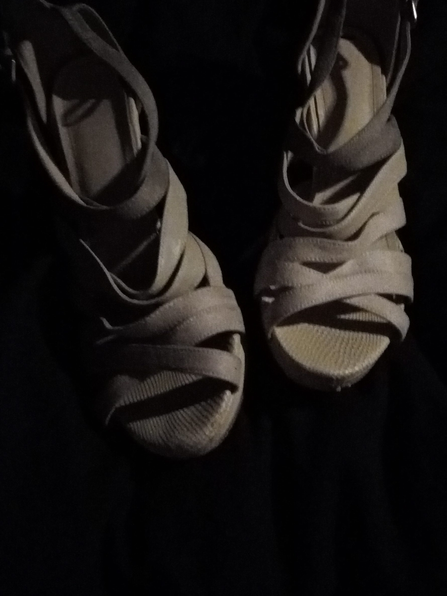Women's Beige Strappy Heels thumbnail