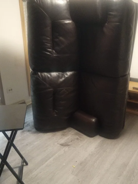 Leather Recliner Couch / Loveseat- Black