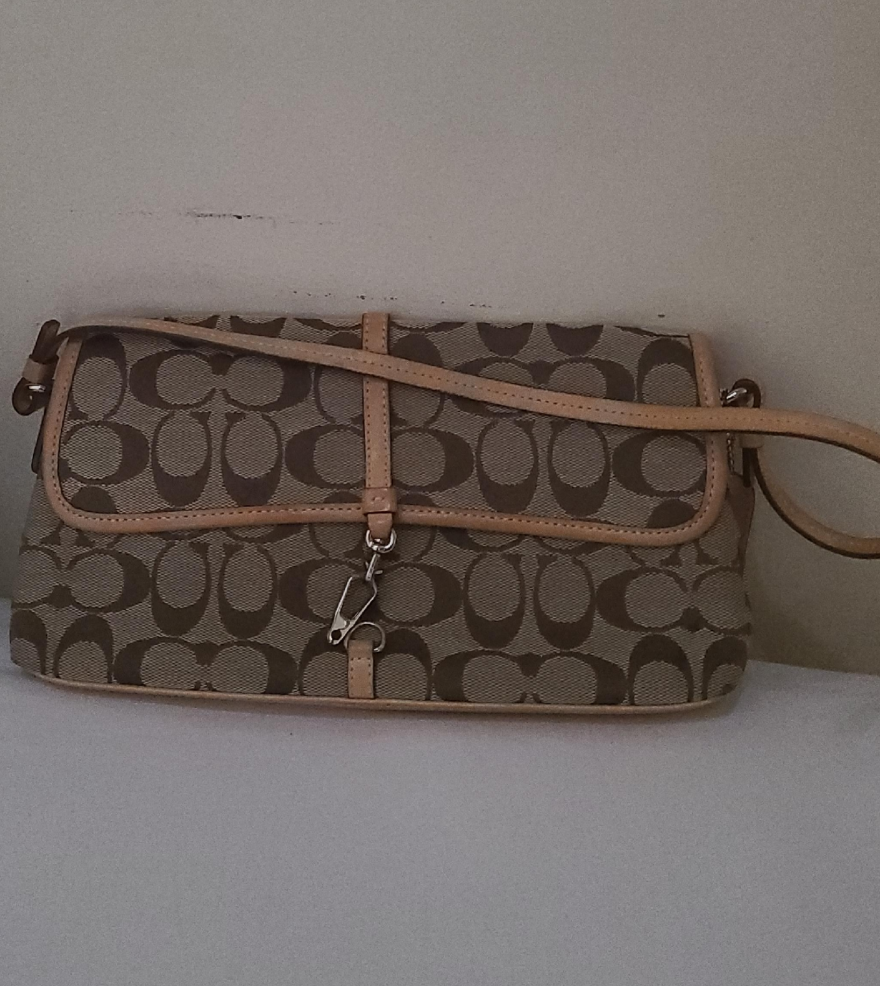 Coach Signature Canvas Wristlet