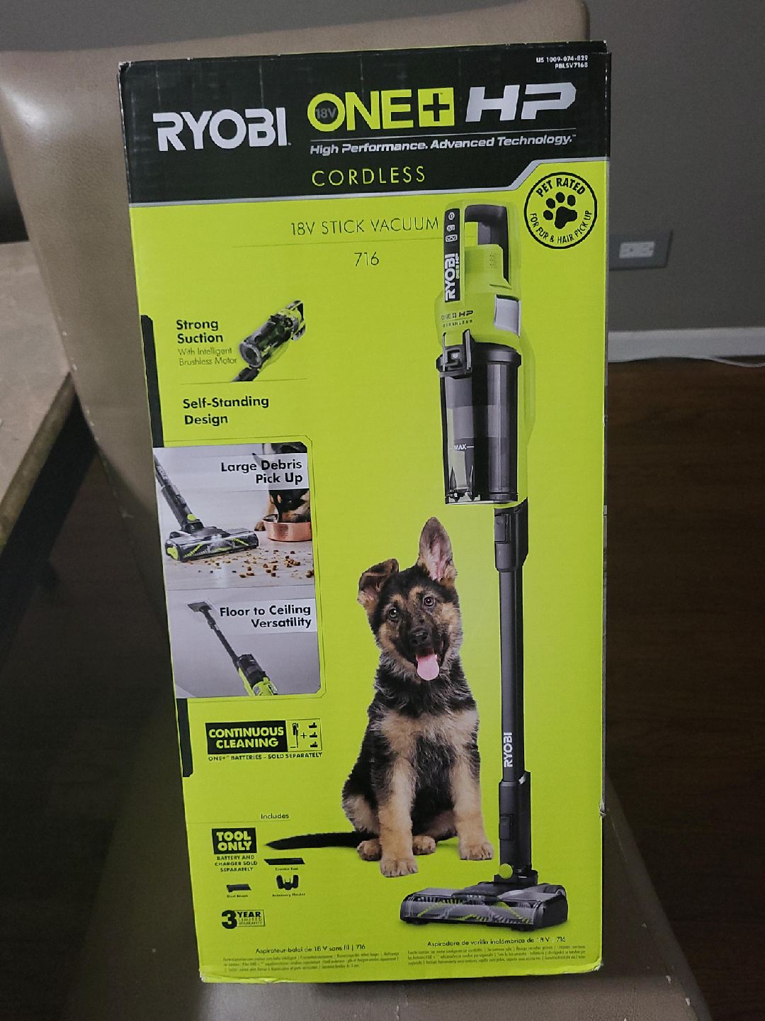 RYOBI ONE+ HP 18V Cordless Stick Vacuum - NEW
