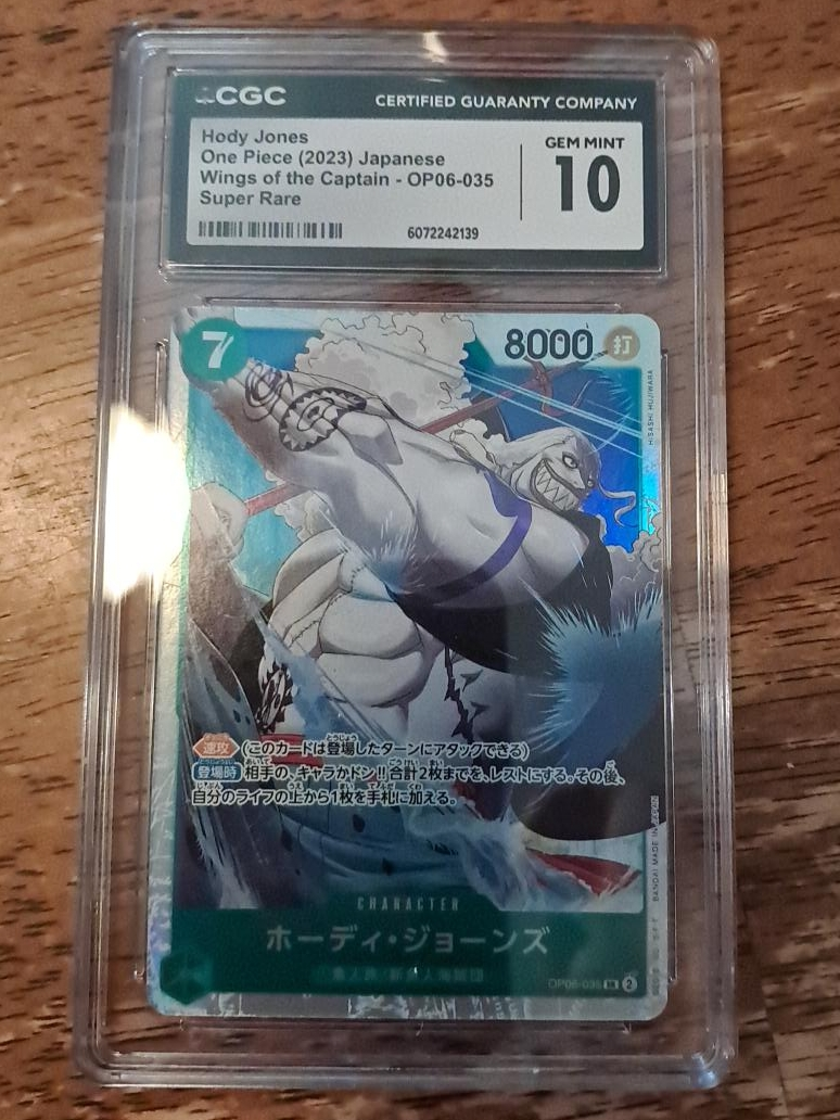 CGC One Piece Hody Jones OP06-035 GEM MINT 10 thumbnail