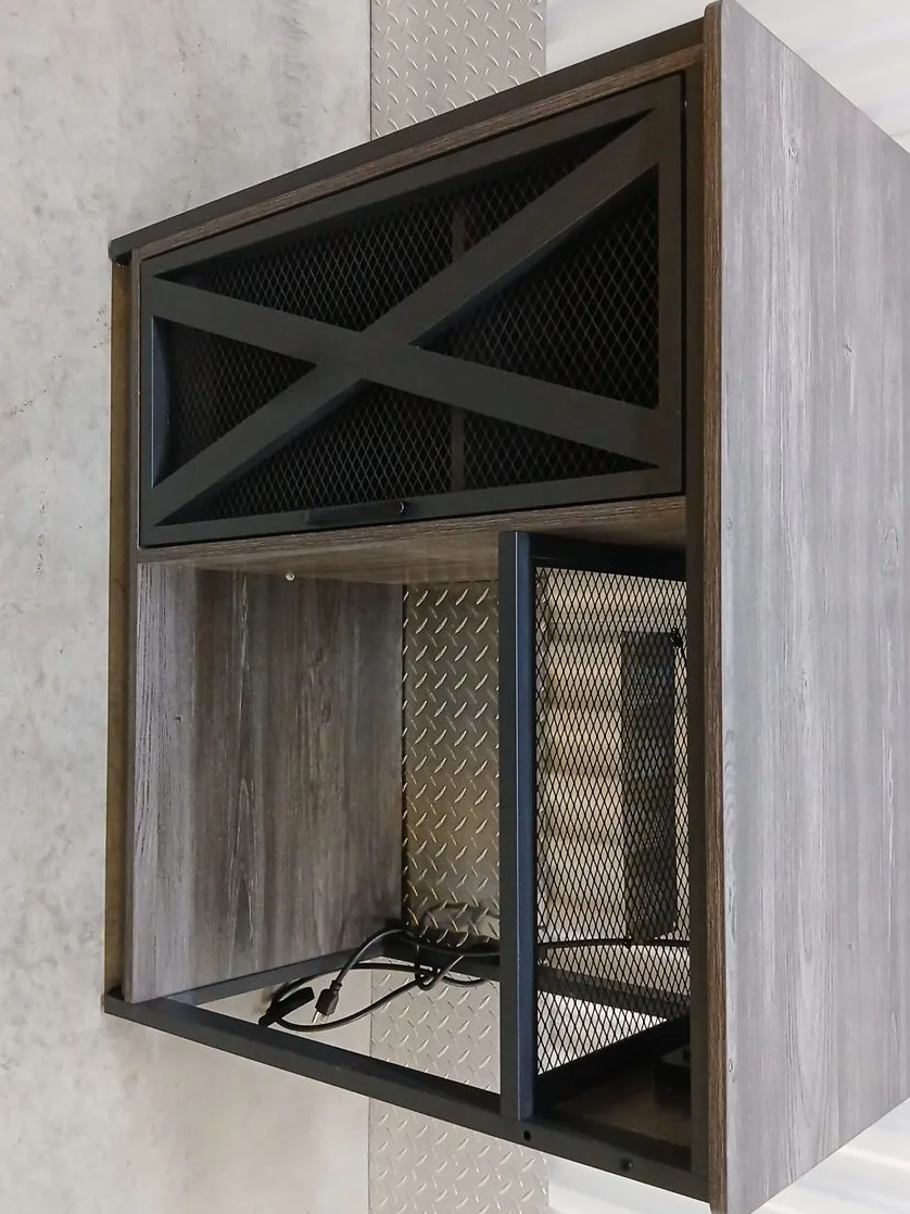 Gray Wood & Metal Accent Cabinet🥕