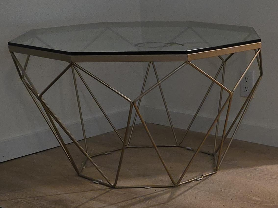 Gold Geometric Coffee Table