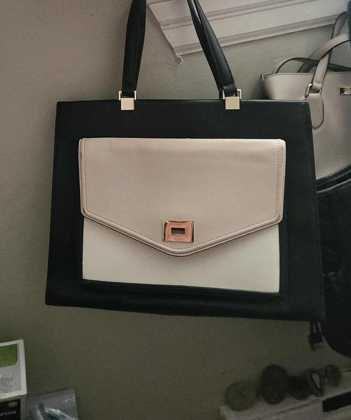 Kate Spade Black/Beige Tote Bag thumbnail