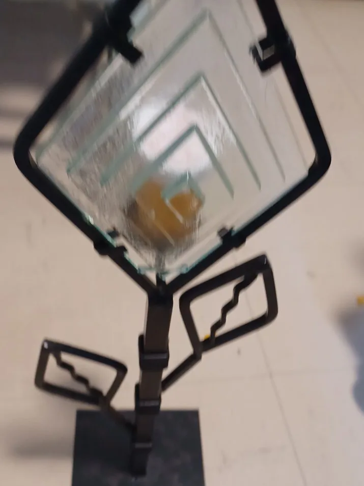 Unique Glass Top Side candle holder