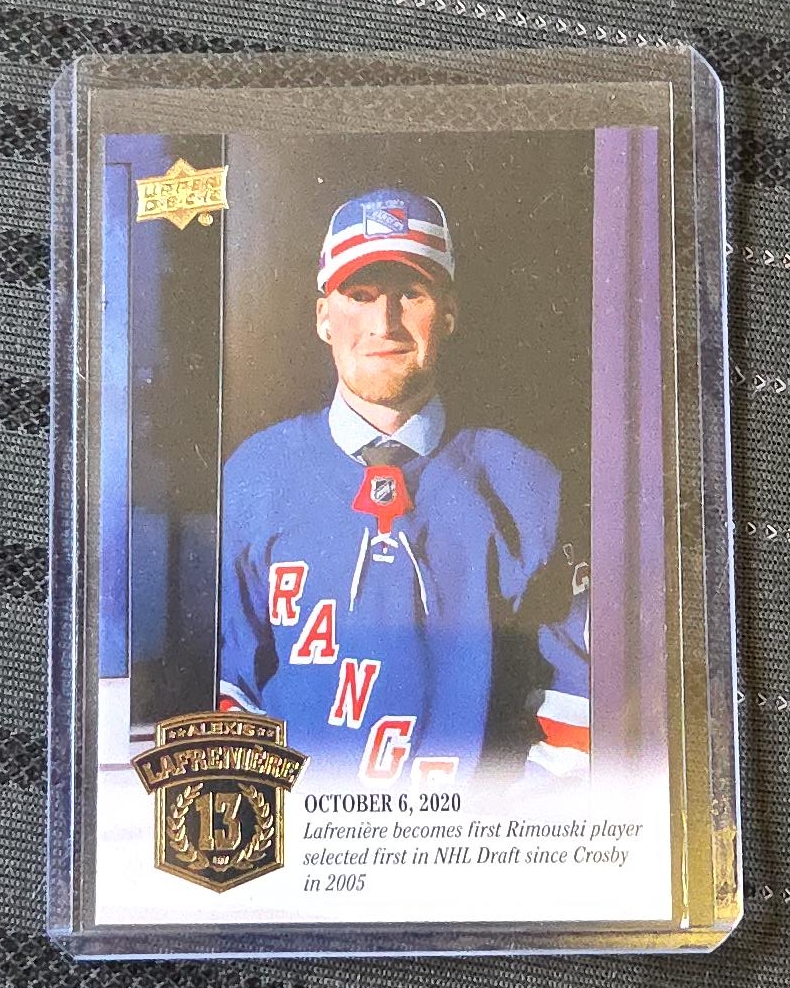 Alexis Lafrenière Upper Deck Hockey Card thumbnail