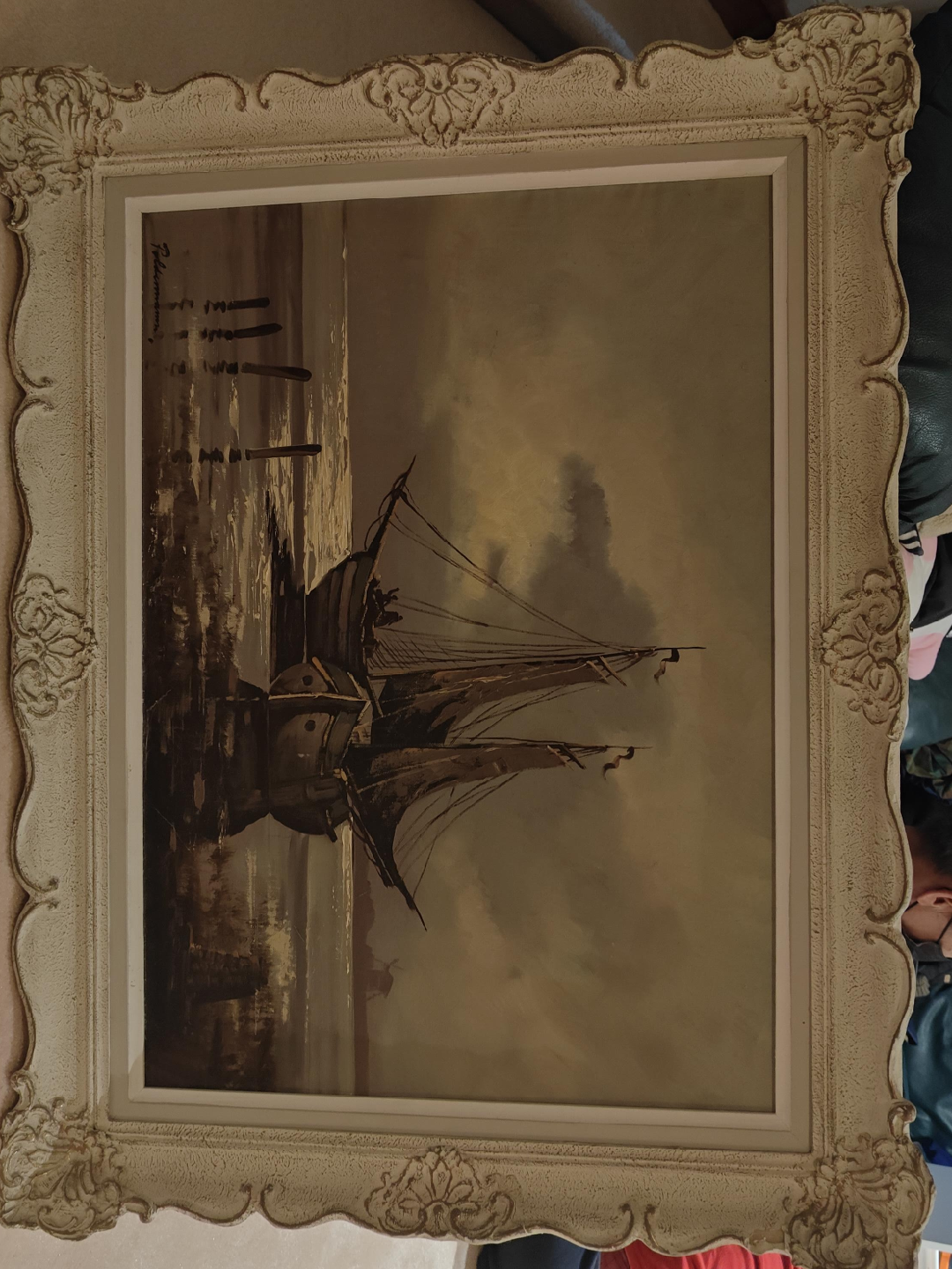 Framed Painting of Sailing Ship