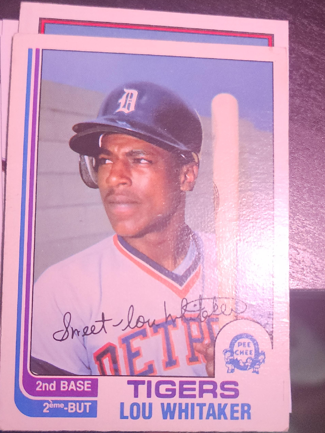 Lou Whitaker Detroit Tigers Baseball Card thumbnail