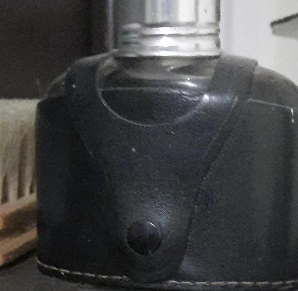 Leather Wrapped Glass Bottle