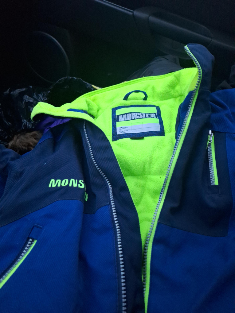 Monster Snow Jacket - Blue & Neon Green thumbnail