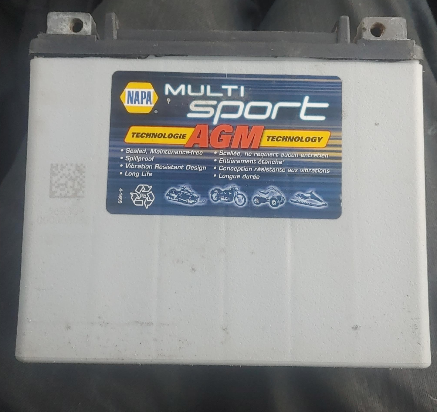 NAPA Multi Sport AGM Technology Battery ETX20L thumbnail