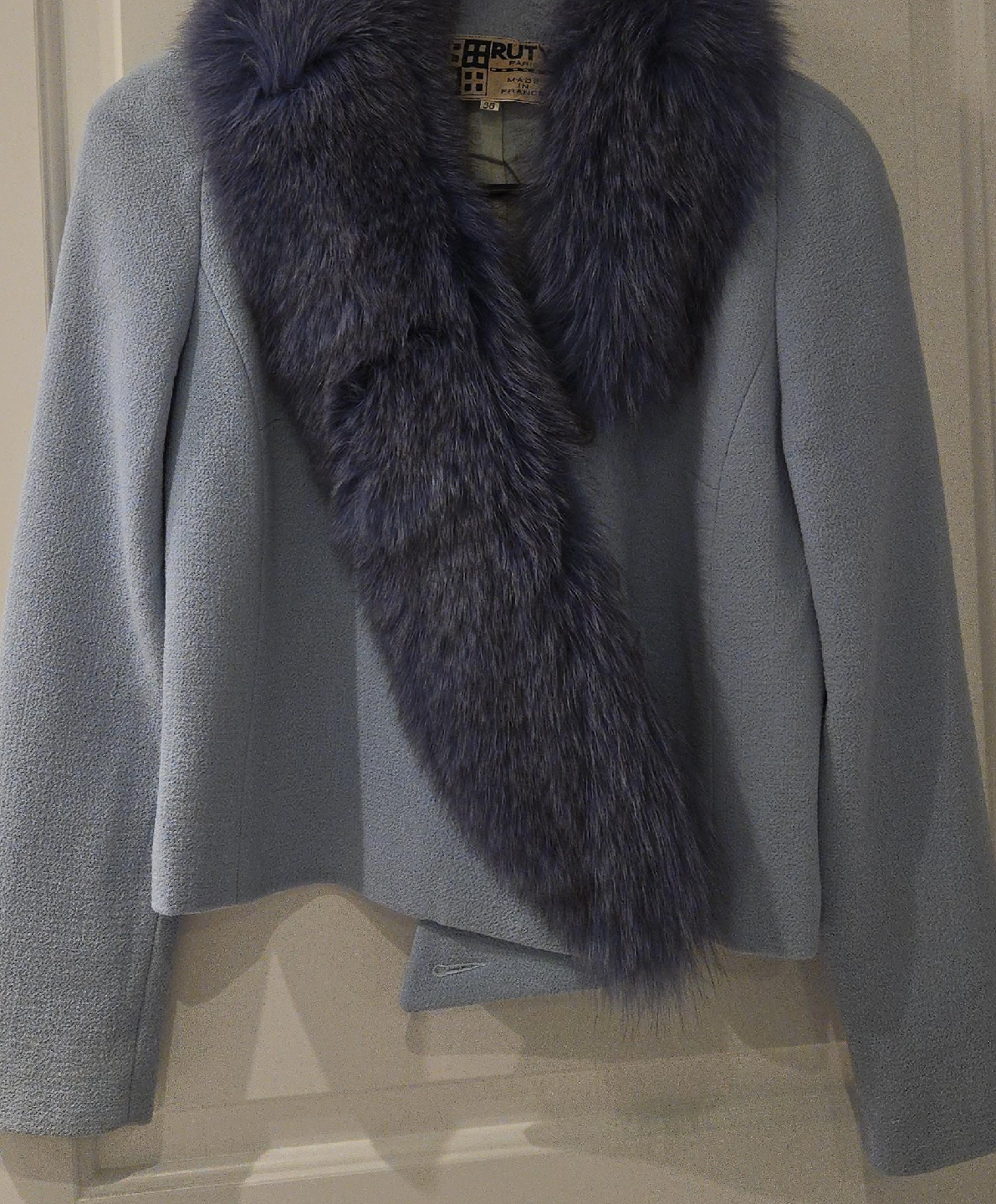 Light baby Blue fur Jacket/blazer thumbnail