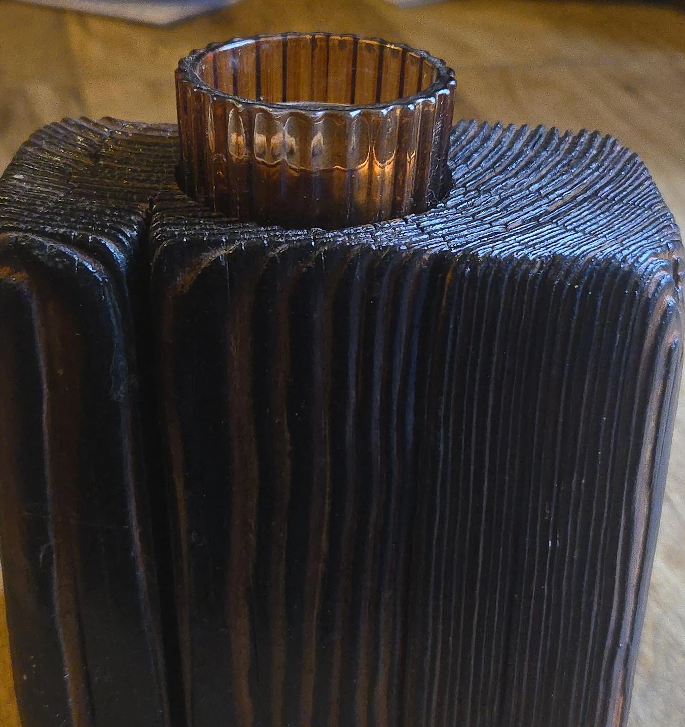 Rustic Wooden Candle Holder