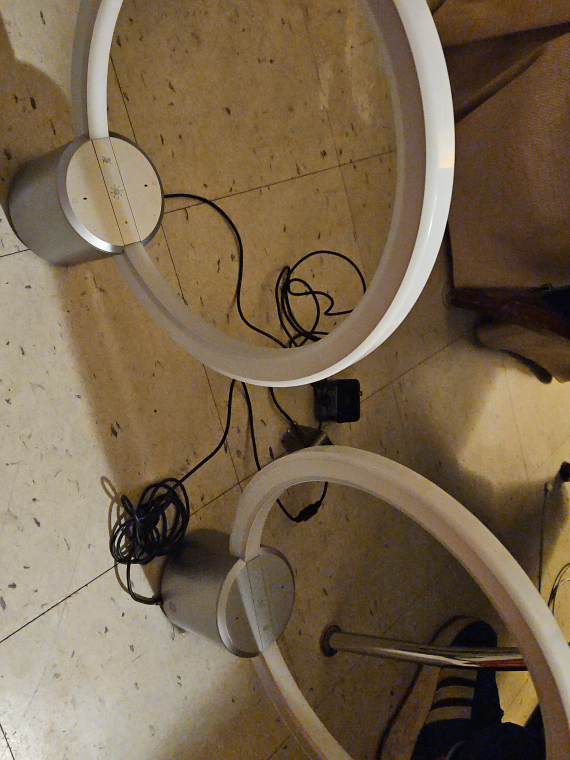 Two Halo LED Table Lamps