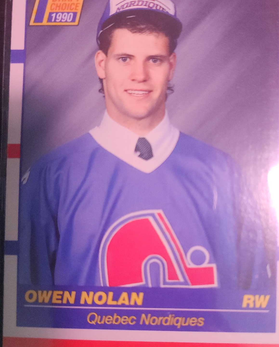 Owen Nolan Quebec Nordiques Hockey Card thumbnail