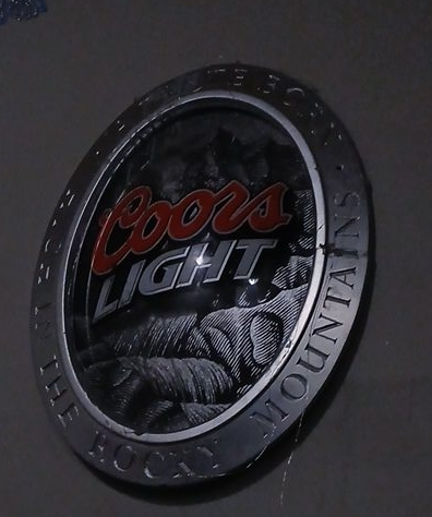 Coors Light Round Metal Sign thumbnail