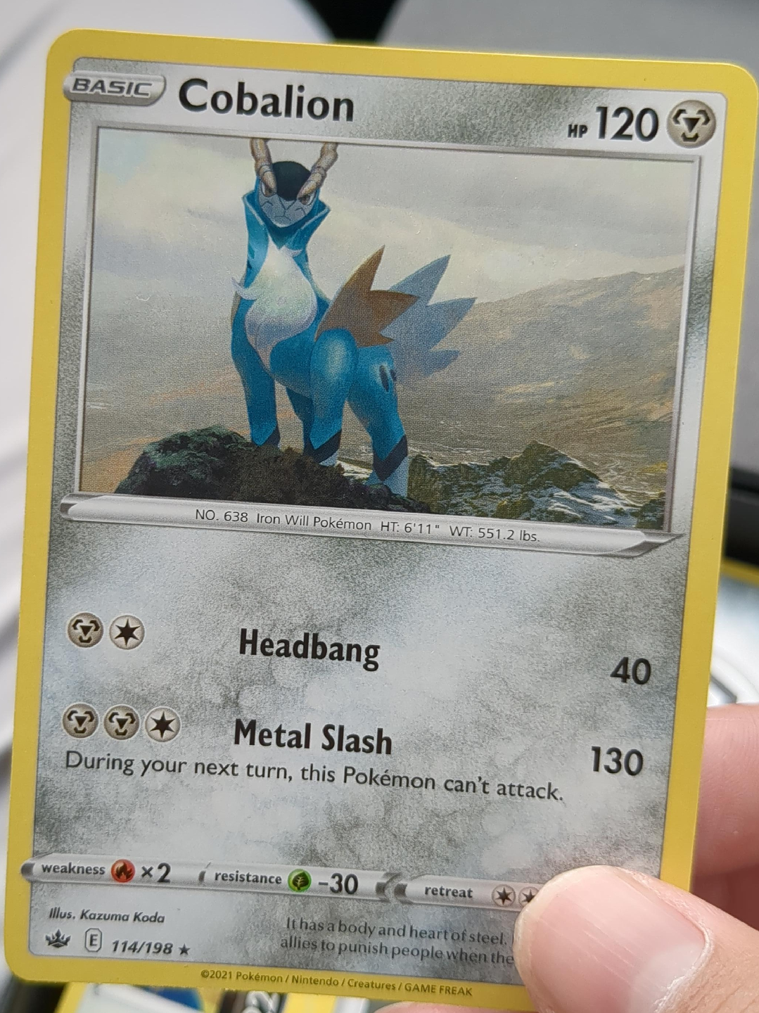 Cobalion Pokemon Card thumbnail
