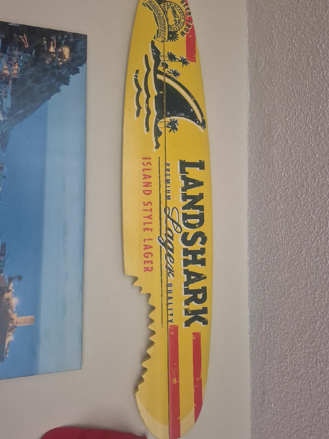 Landshark Lager Surfboard Style Sign
